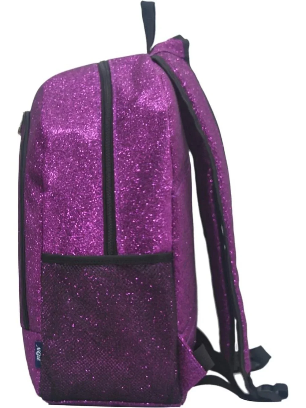 Glitter Purple Canvas School Backpack | Stylish & Durable for Kids & Teens